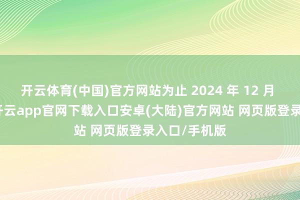 开云体育(中国)官方网站为止 2024 年 12 月 26 日收盘-开云app官网下载入口安卓(大陆)官方网站 网页版登录入口/手机版