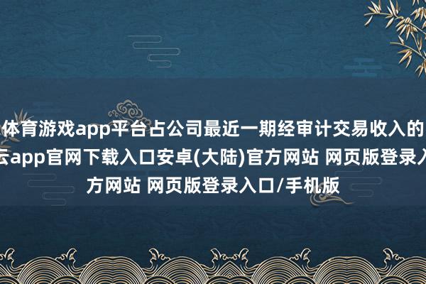 体育游戏app平台占公司最近一期经审计交易收入的2.98%-开云app官网下载入口安卓(大陆)官方网站 网页版登录入口/手机版
